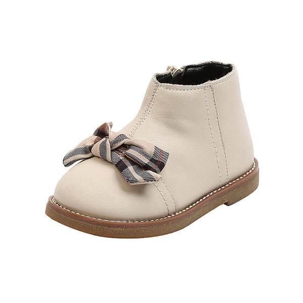 Vintage Bow-Knot Baby Girl Fashion Leather Boots