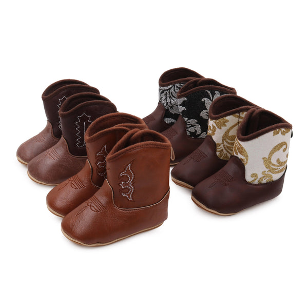 Winter Soft Sole Non Slip Women's Leather Boots And Baby Shoes