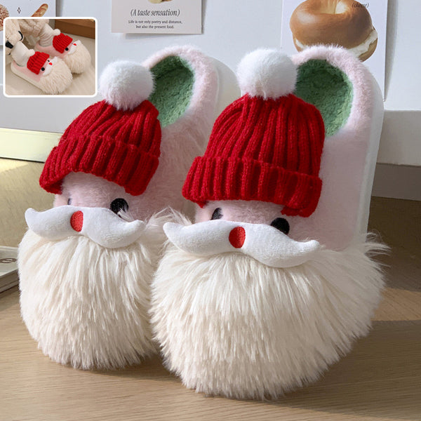 Mom Cute Christmas Santa Claus Home Slippers