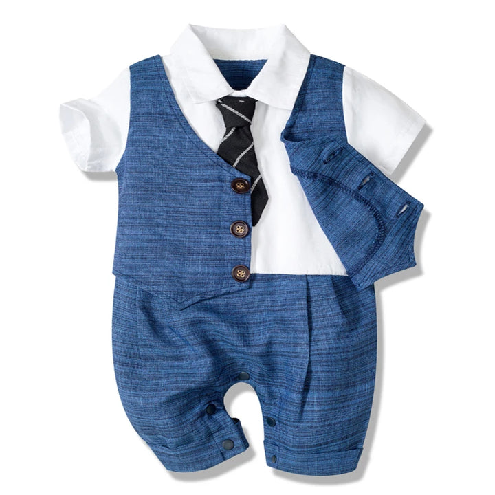 Baby Boy Gentleman Tie Outfit - Momchecklist