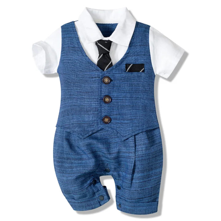 Baby Boy Gentleman Tie Outfit - Momchecklist