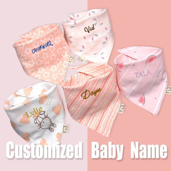 5Pcs/Set Personalized Gift Baby Cotton Bib