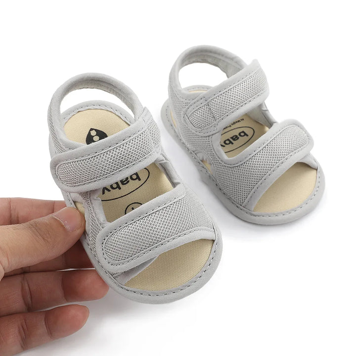 Grey Toddler Summer Breeze Cloth Sandals - MomChecklist\