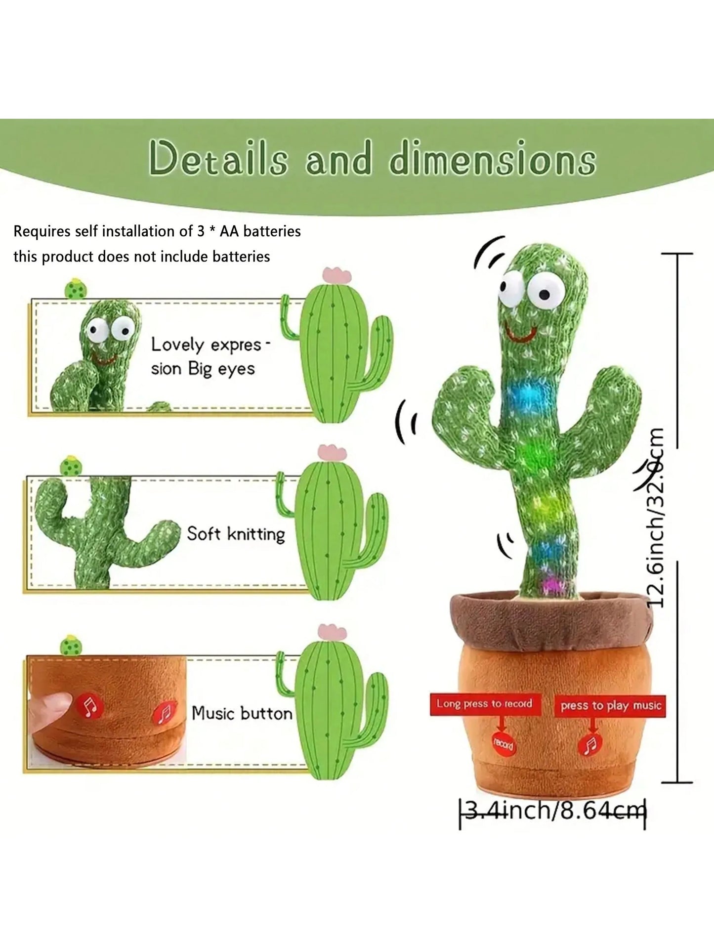Dancing Talking Cactus Toys