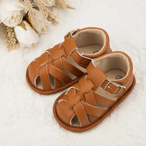 KIDSUN Baby Summer Sandals Infant Boy Girl Shoes Rubber Soft Sole Non-Slip Toddler First Walker Baby Crib Newborn