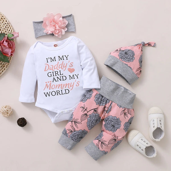  4PCS Outfit Toddler Girl Set-momchecklist