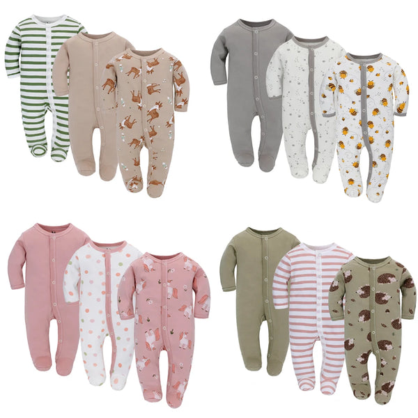 3 Pieces Cotton Sleeve Soft Footies - MomChecklist