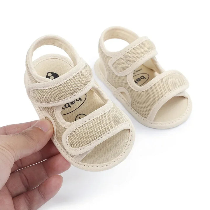 White Toddler Summer Breeze Cloth Sandals - MomChecklist