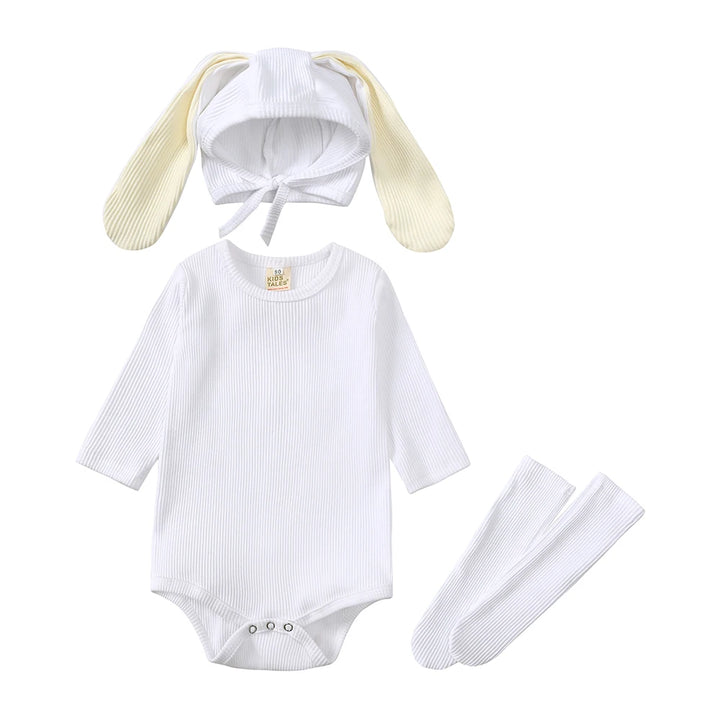 White Baby Rabbit Easter Romper - MomChecklist.com