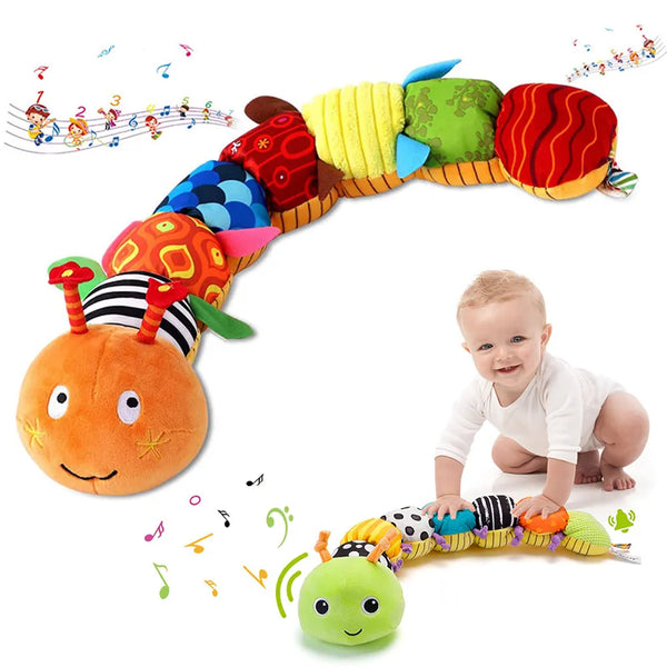 Baby Rattle Musical Caterpillar Worm Soft Toy