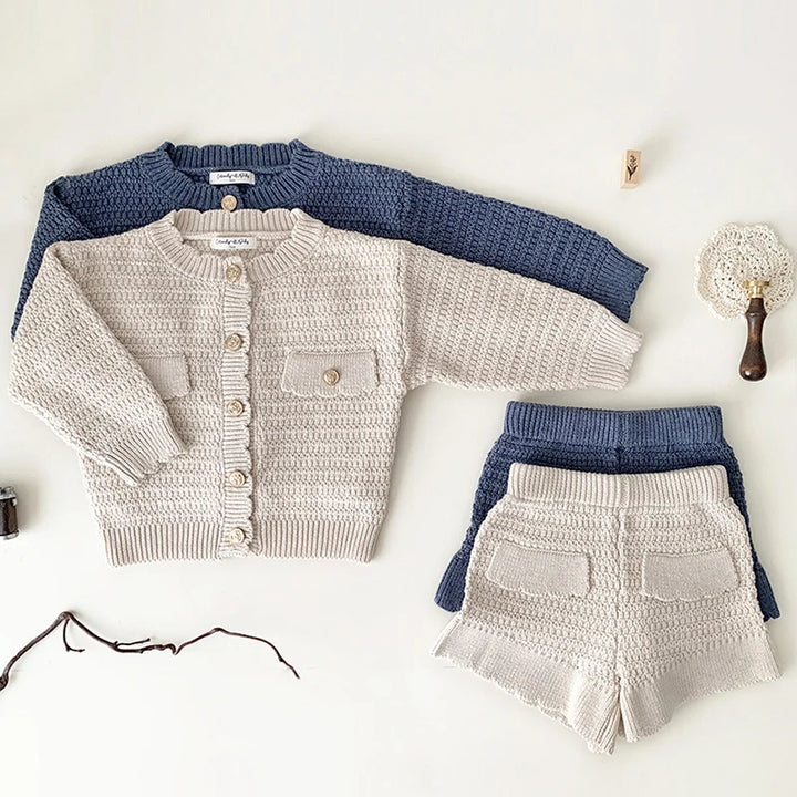 Girls Knit Suit Clothing Set - Detail View | momchecklist.com