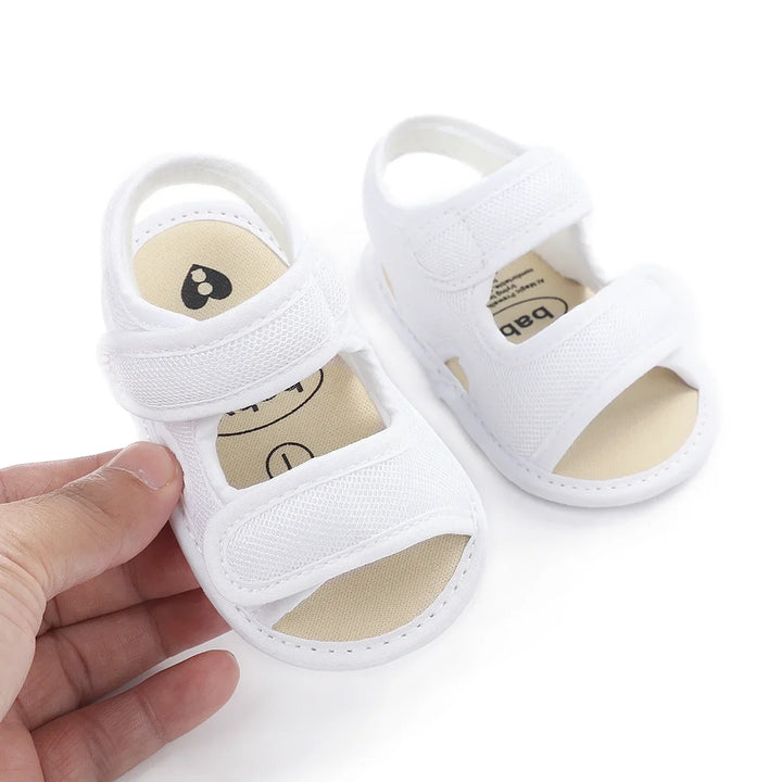 White Toddler Summer Breeze Cloth Sandals - MomChecklist