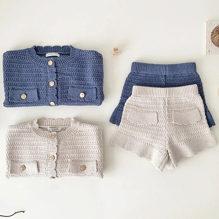 Girls Knit Suit Clothing Set - Detail View | momchecklist.com