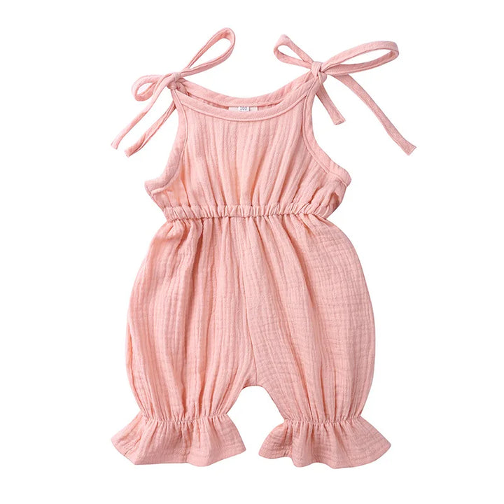 Rose baby girl cotton jumpsuit with cute design from momchecklist