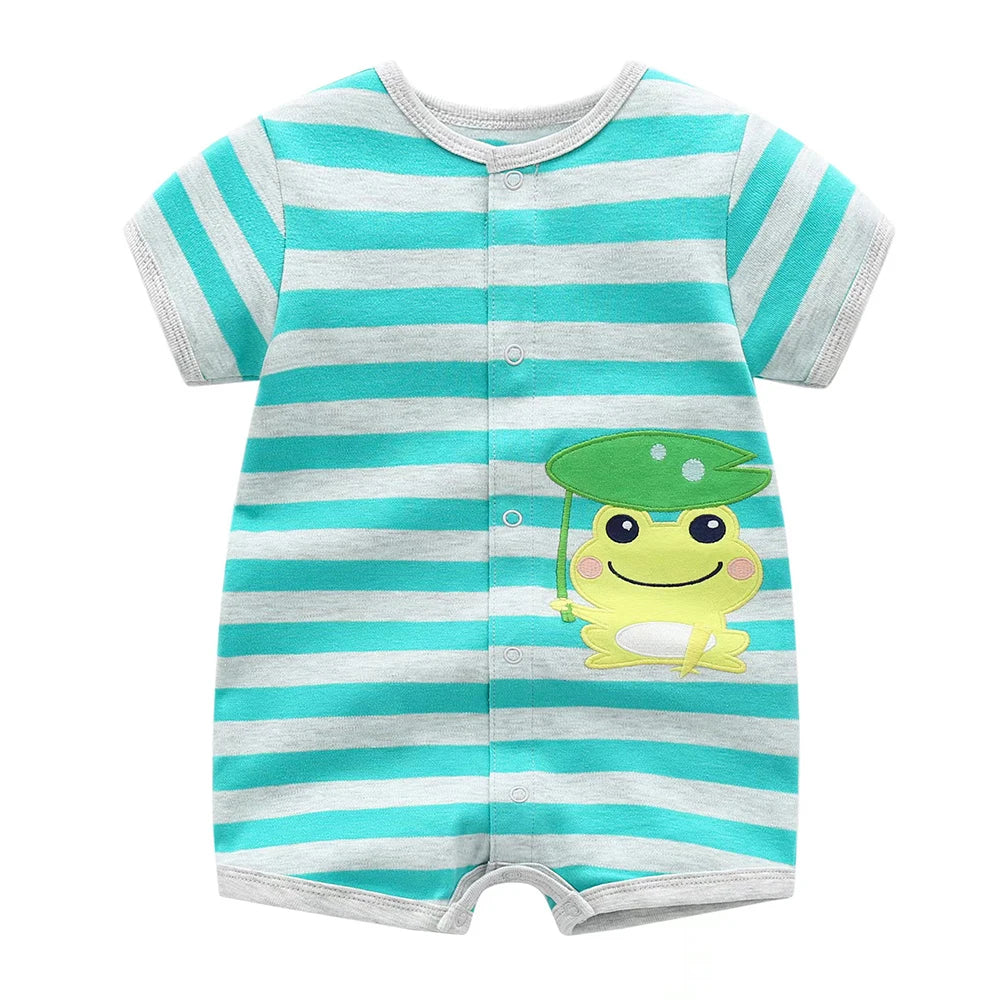 Summer Baby Rompers Short Sleeve Cartoon for boys and girls