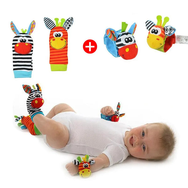 Baby Foot Wrist Rattles Set - MomChecklist